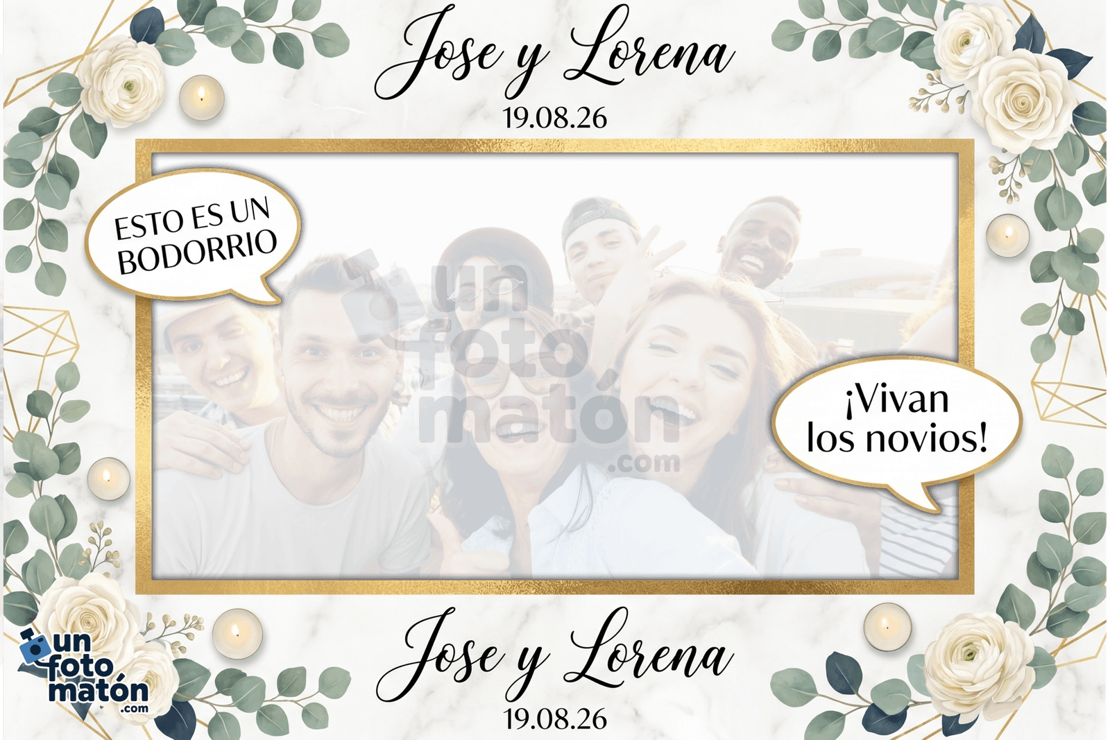 Fotomatón personalizado de Boda Clásica para celebraciones · bodas