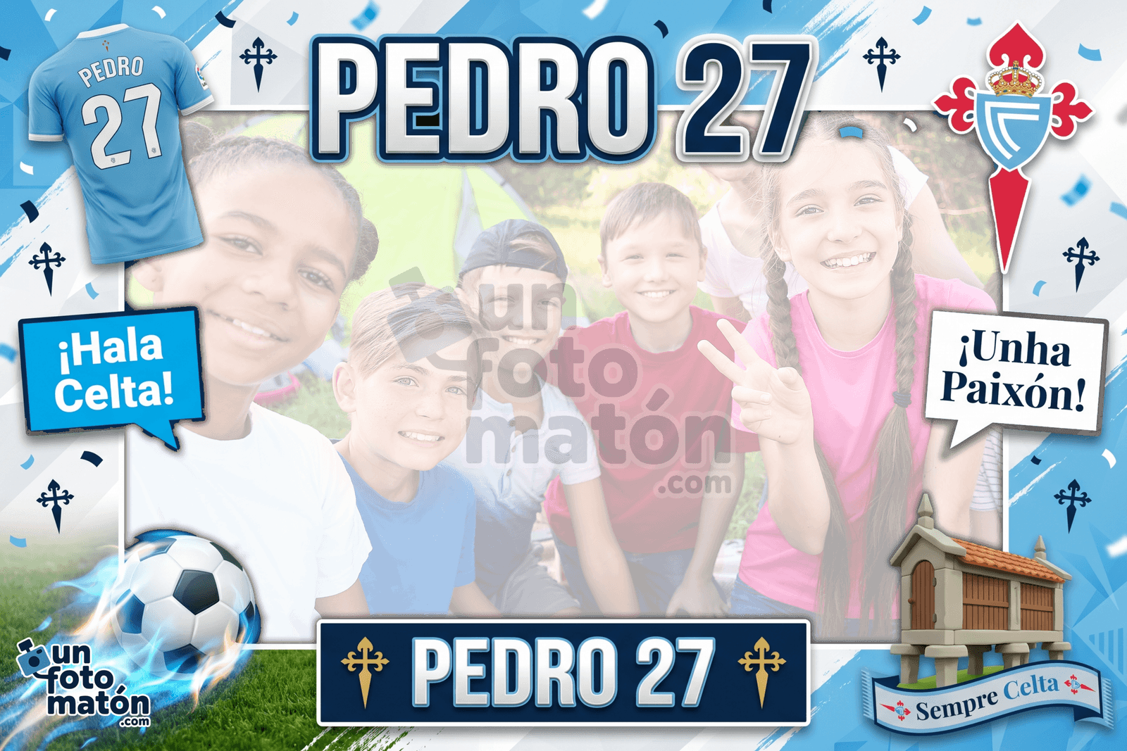 Fotomatón personalizado de Celta de Vigo para cumpleaños · fútbol