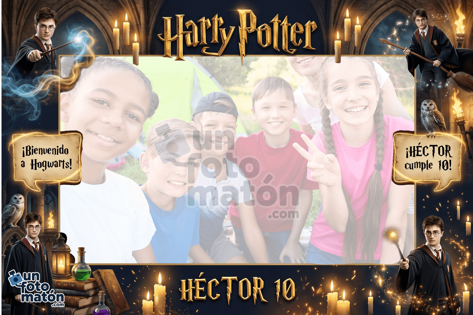 Fotomatón personalizado de Harry Potter para cumpleaños · infantil