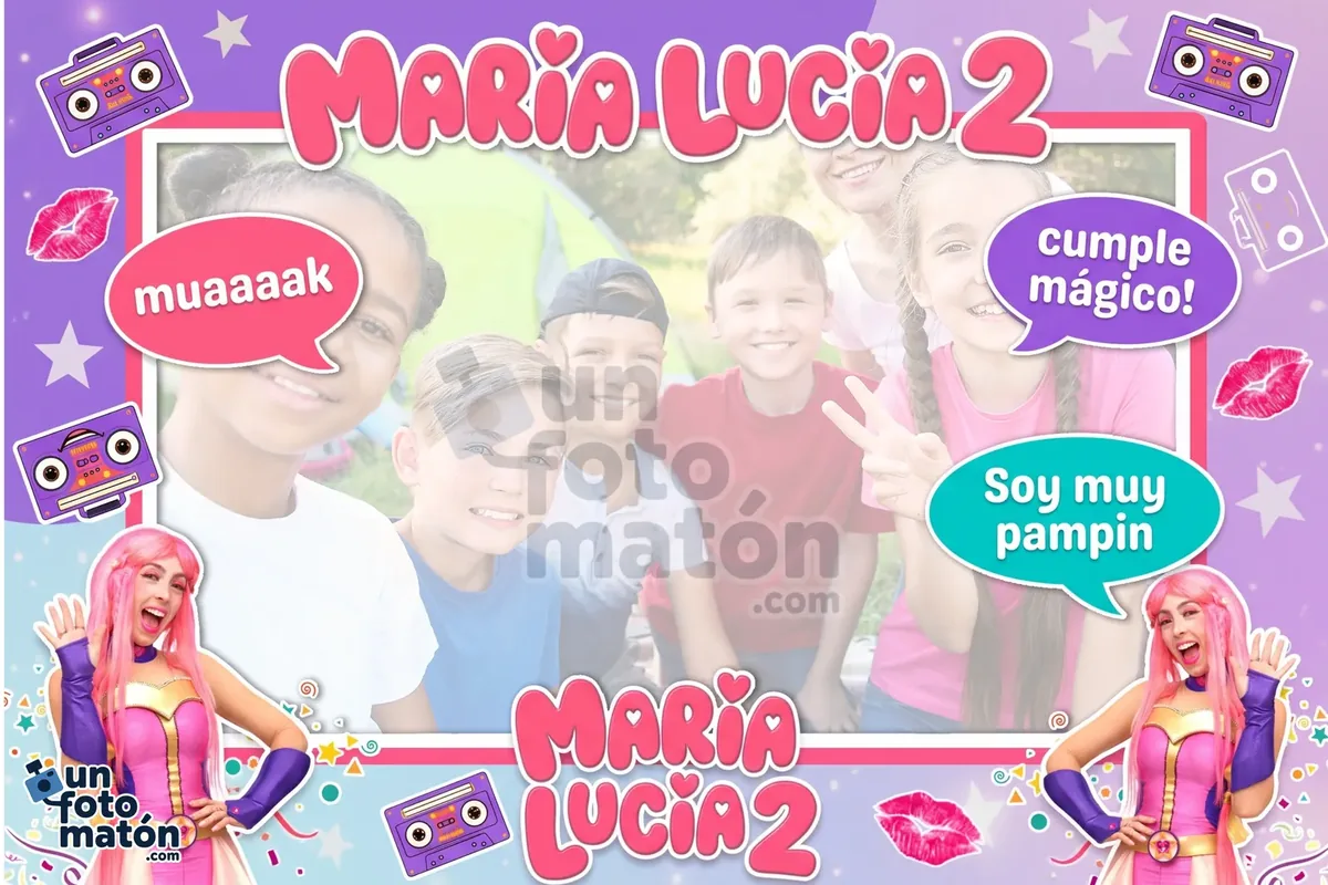 Photocall de Luli Pampín para cumpleaños infantil