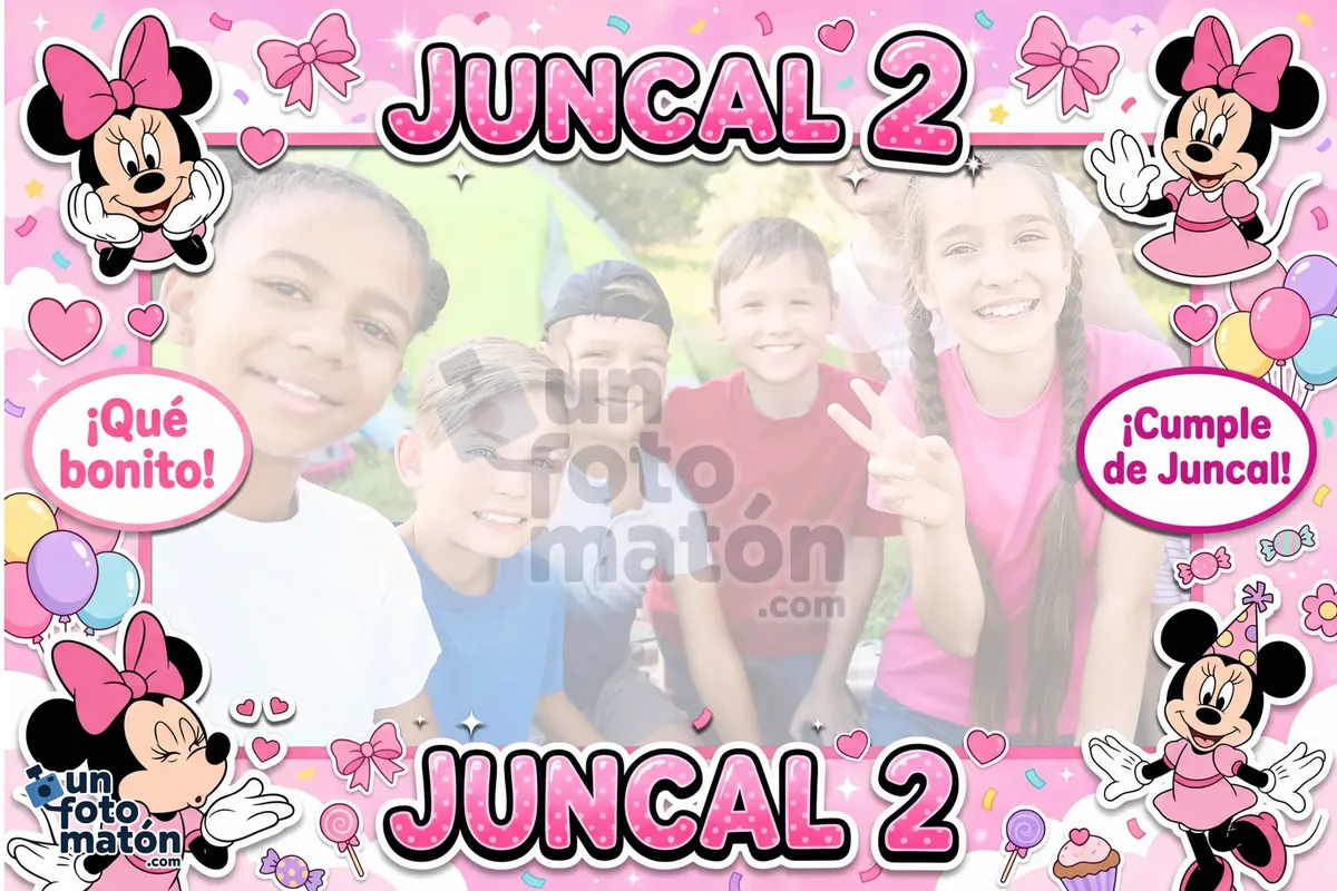 Photocall de Minnie Mouse para cumpleaños infantil