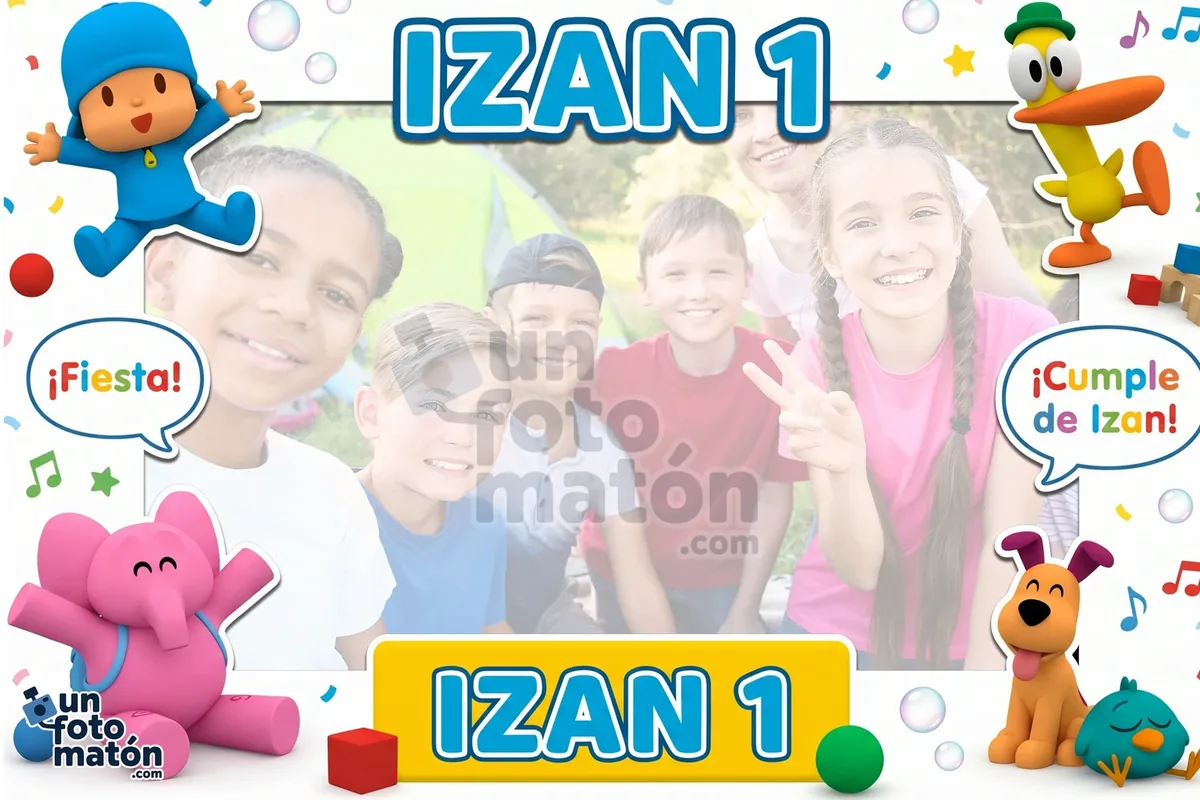 Photocall de Pocoyó para cumpleaños infantil