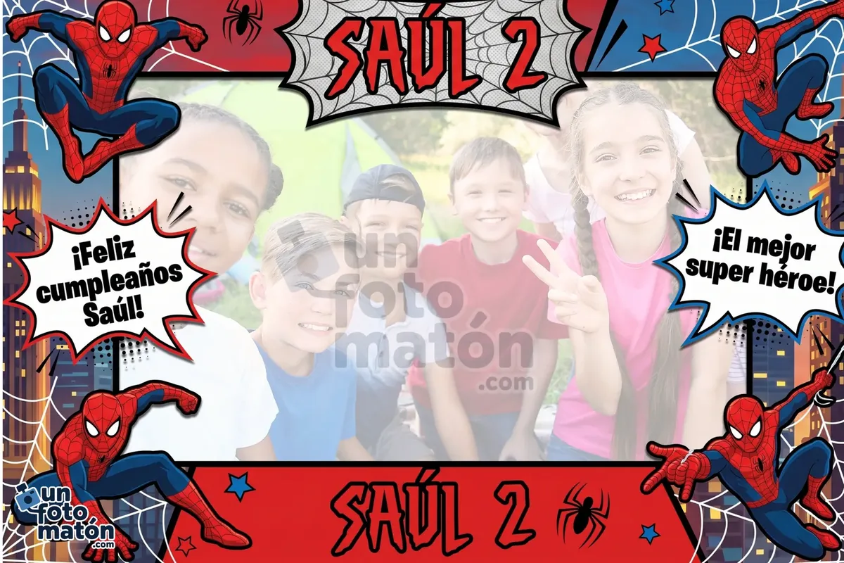 Photocall de Spiderman para cumpleaños infantil