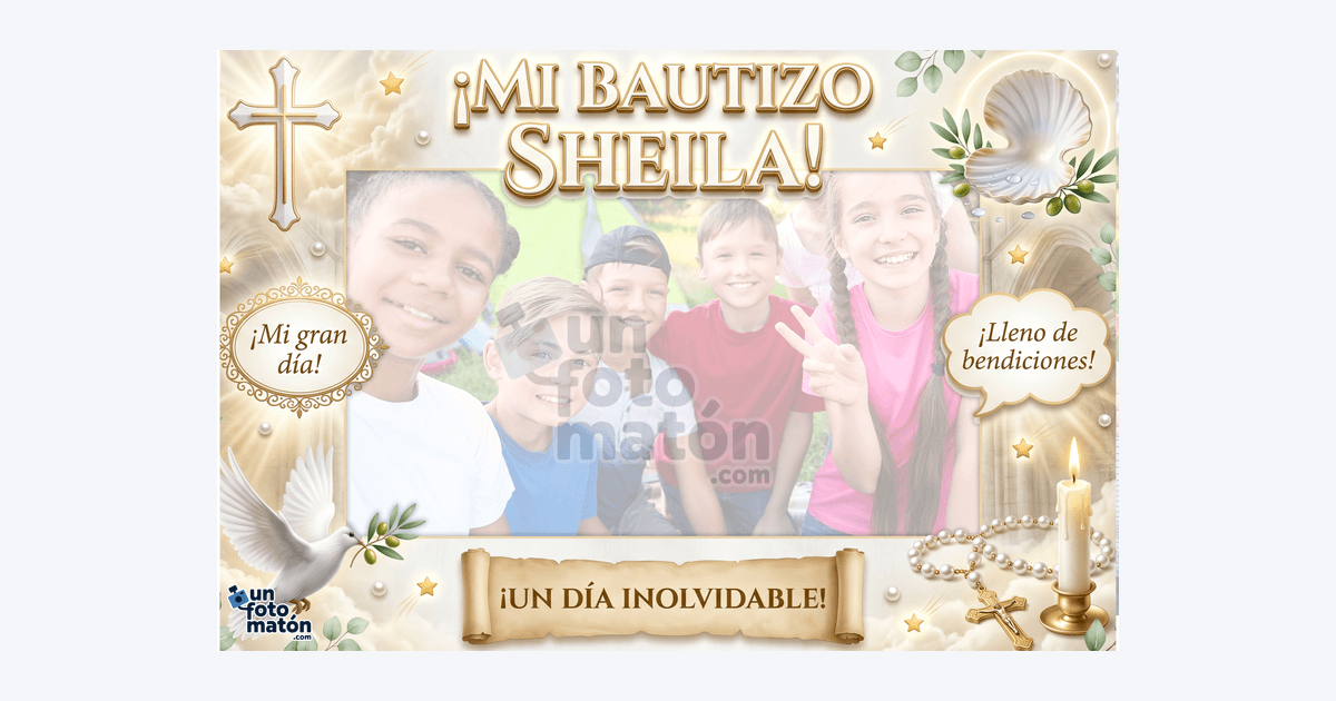 Photocall de Bautizo Clásico para bautizo