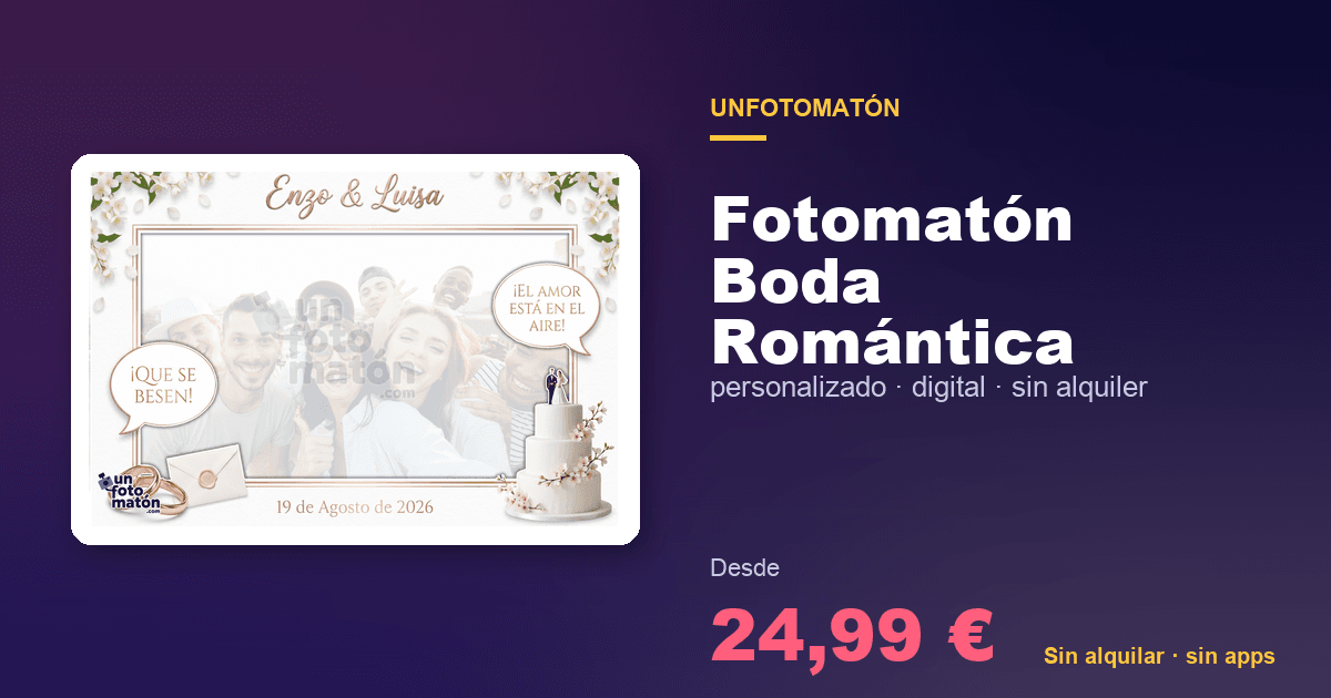 Photocall de Boda Romántica para boda